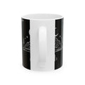 Mountain Moon Ceramic Mug — Black Minimalist Nightscape Coffee Cup (11oz & 15oz)